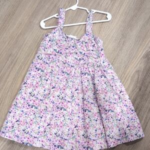 btween Floral Kids Dress in Pink and Purple